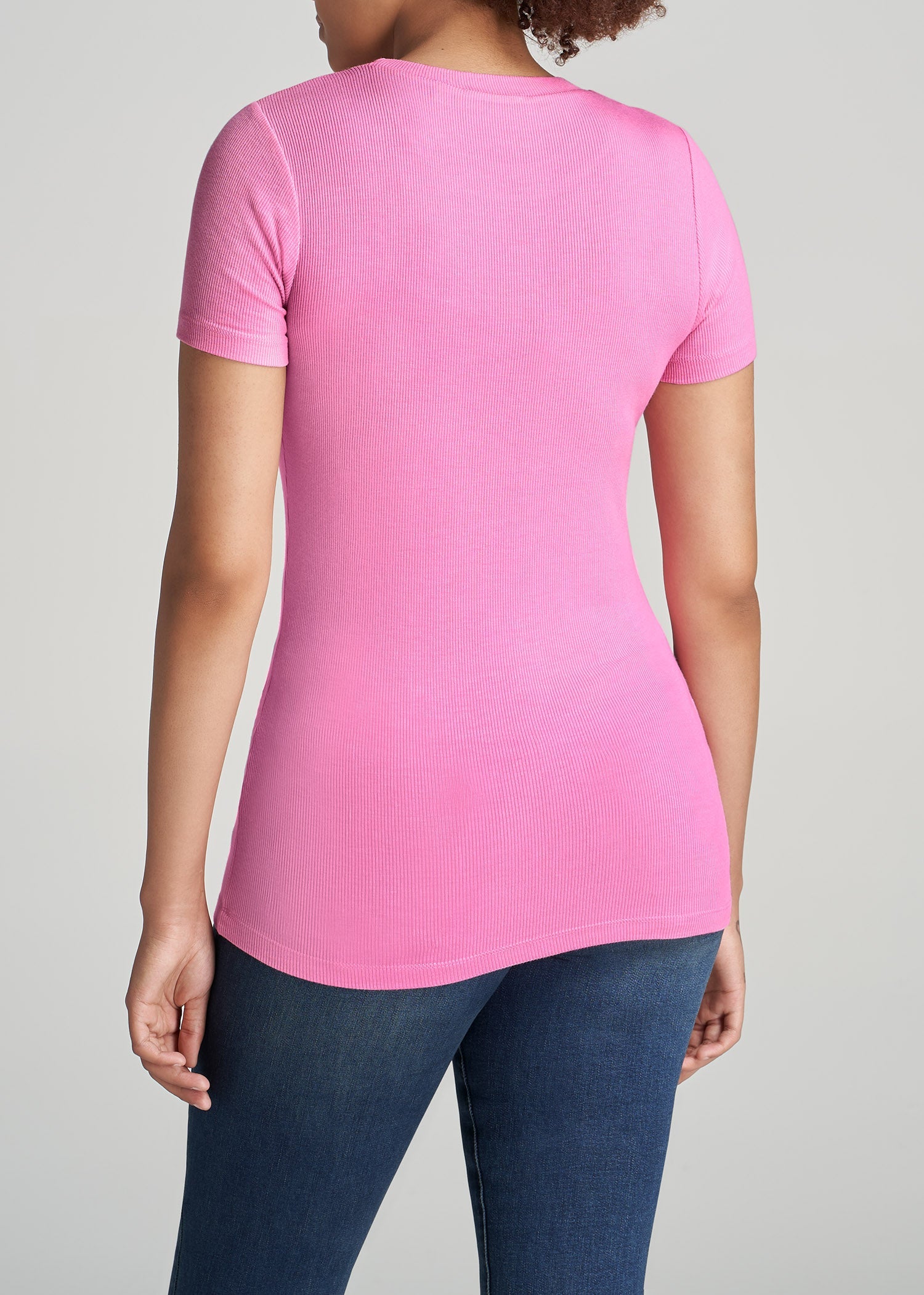 American-Tall-Women-Ribbed-Tee-BubblegumPink-back