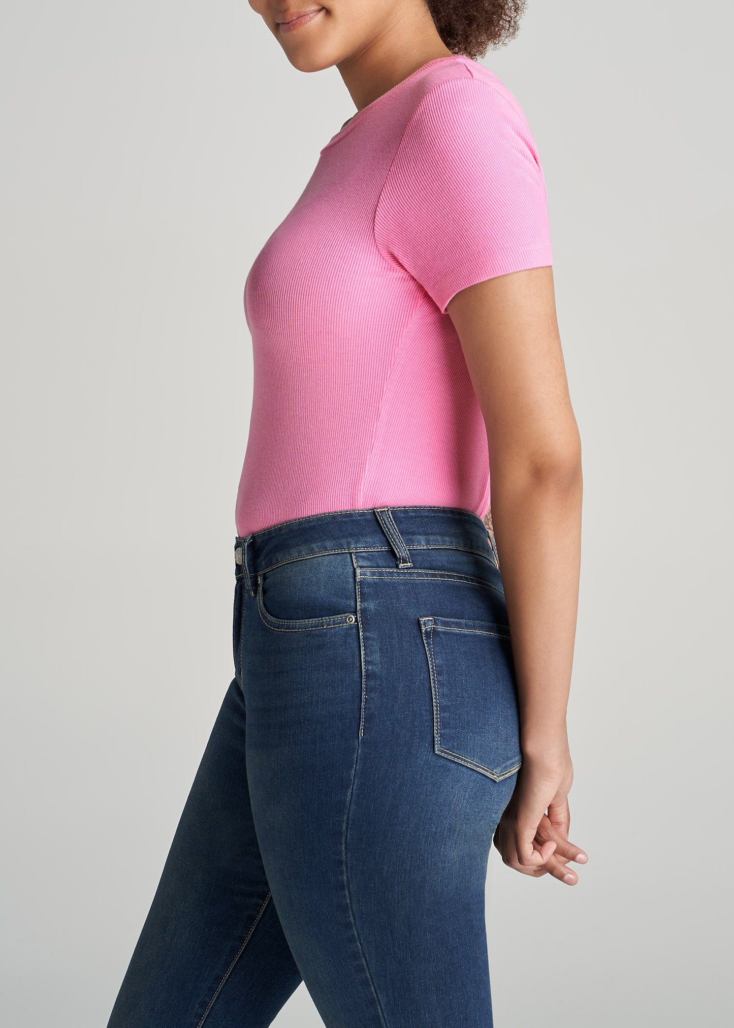 American-Tall-Women-Ribbed-Tee-BubblegumPink-side
