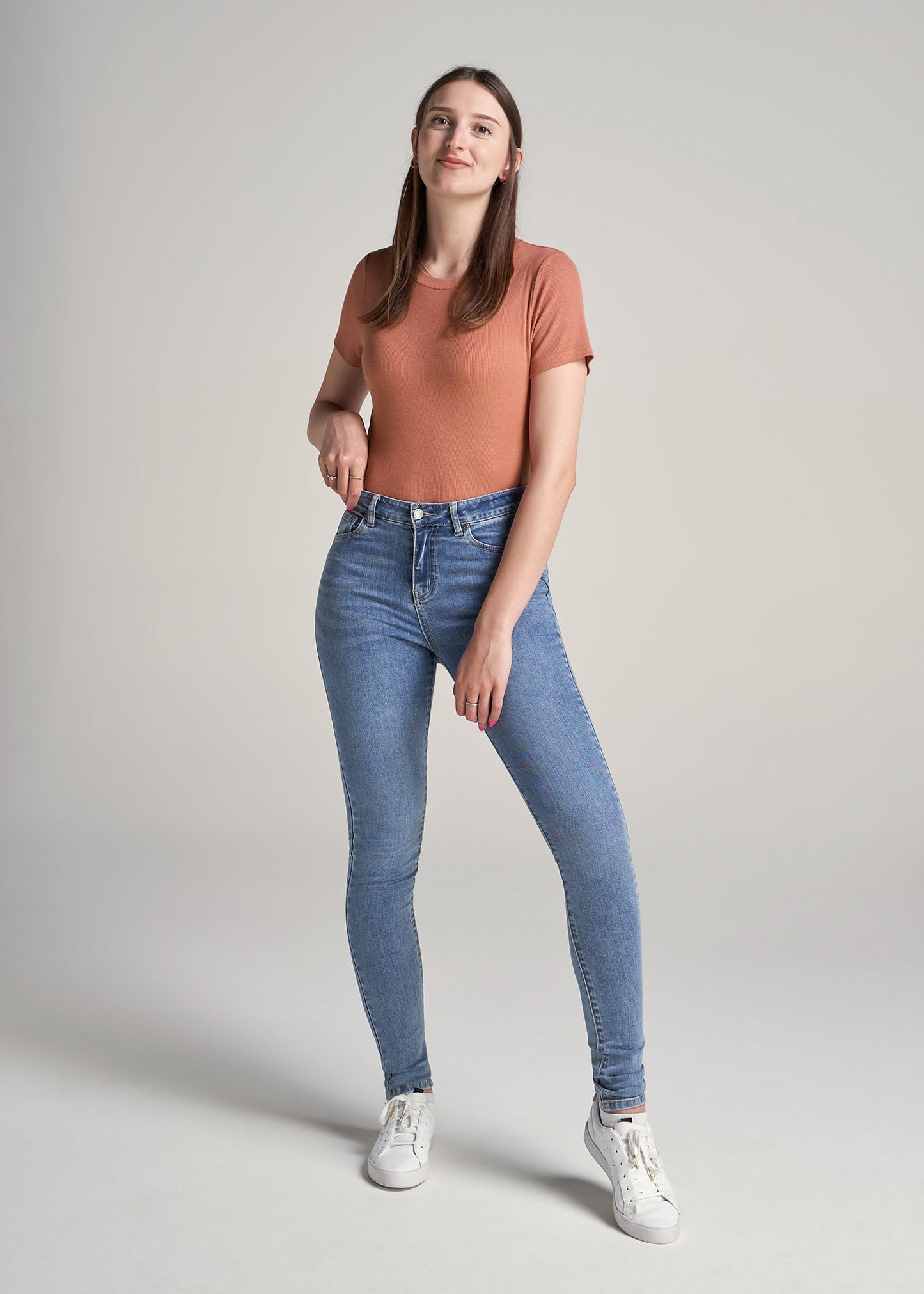 American-Tall-Women-Ribbed-Tee-ClaySunrise-full