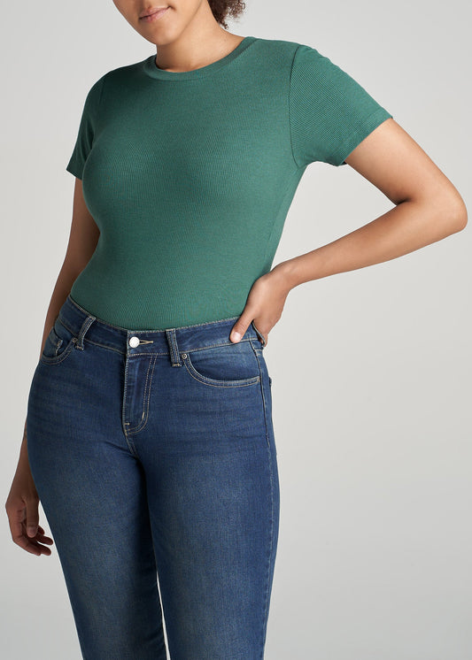 American-Tall-Women-Ribbed-Tee-JuniperGreen-frontAmerican-Tall-Women-Ribbed-Tee-JuniperGreen-front