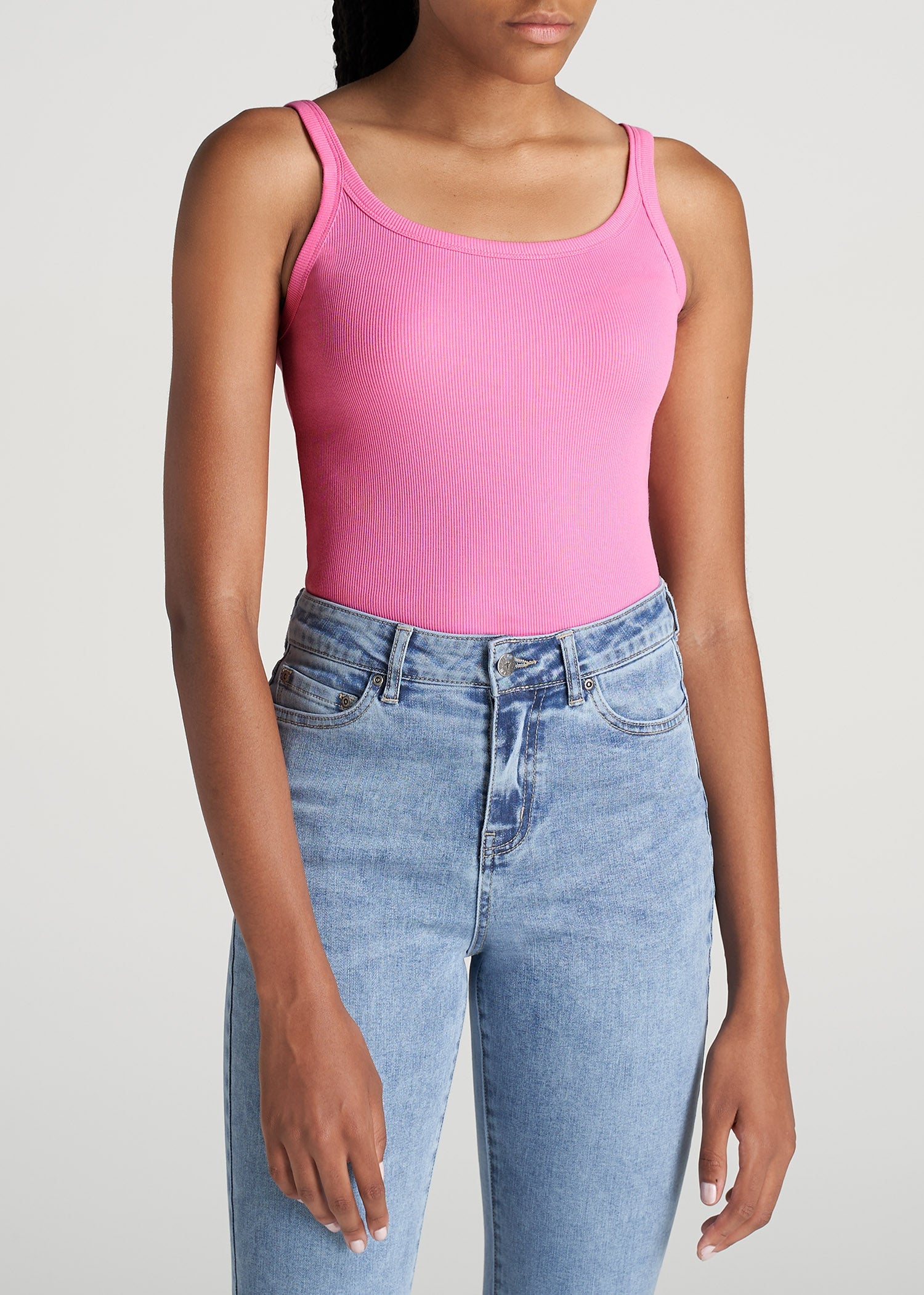 American-Tall-Women-RibbedTank-BubblegumPink-front