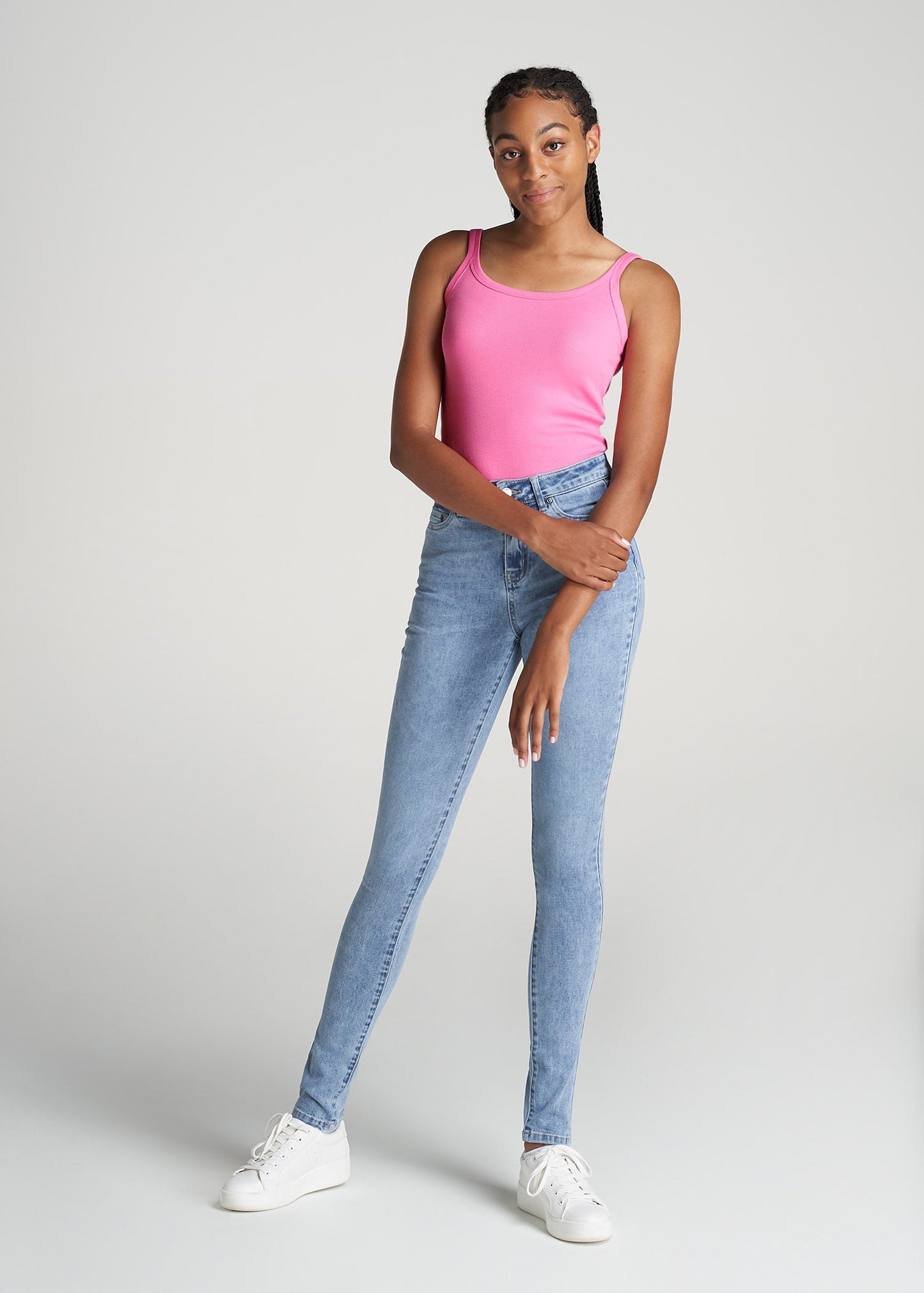 American-Tall-Women-RibbedTank-BubblegumPink-full
