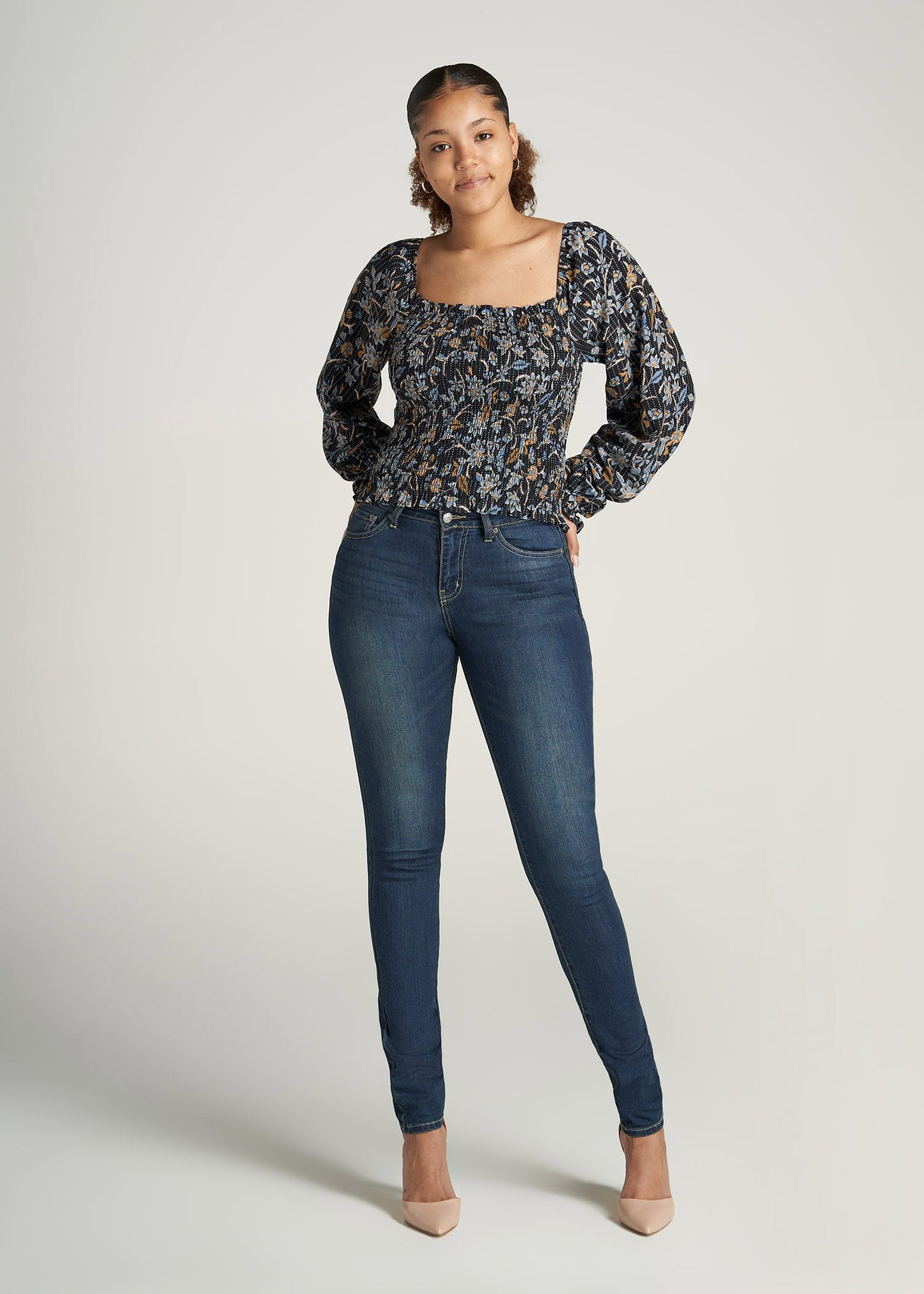       American-Tall-Women-Sarah-MidRise-SkinnyTall-Jean-Blue-full