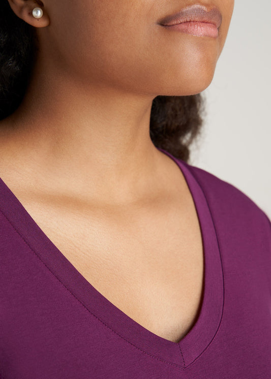 American-Tall-Women-Scoop-Tee-Plum-detail