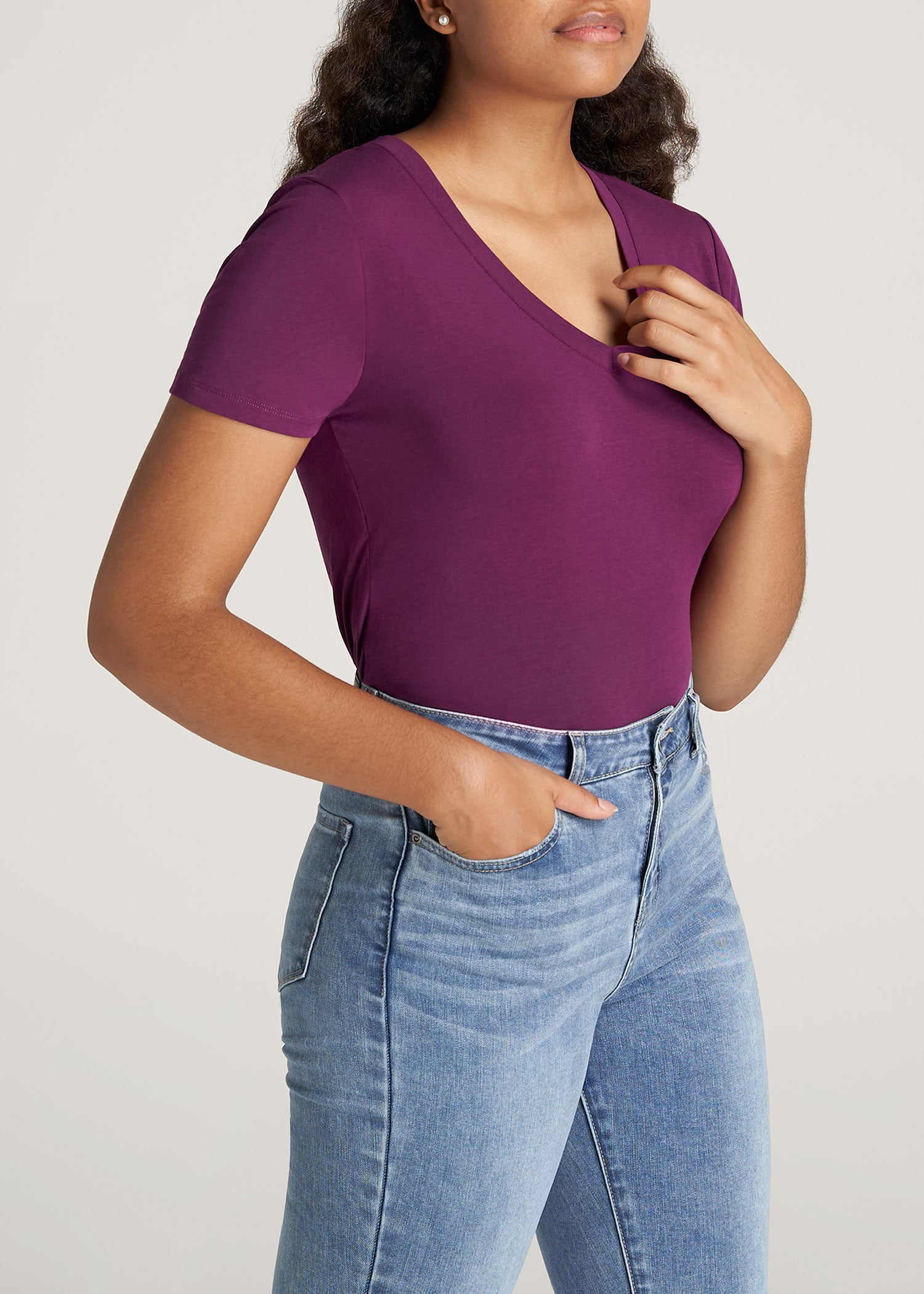 American-Tall-Women-Scoop-Tee-Plum-side