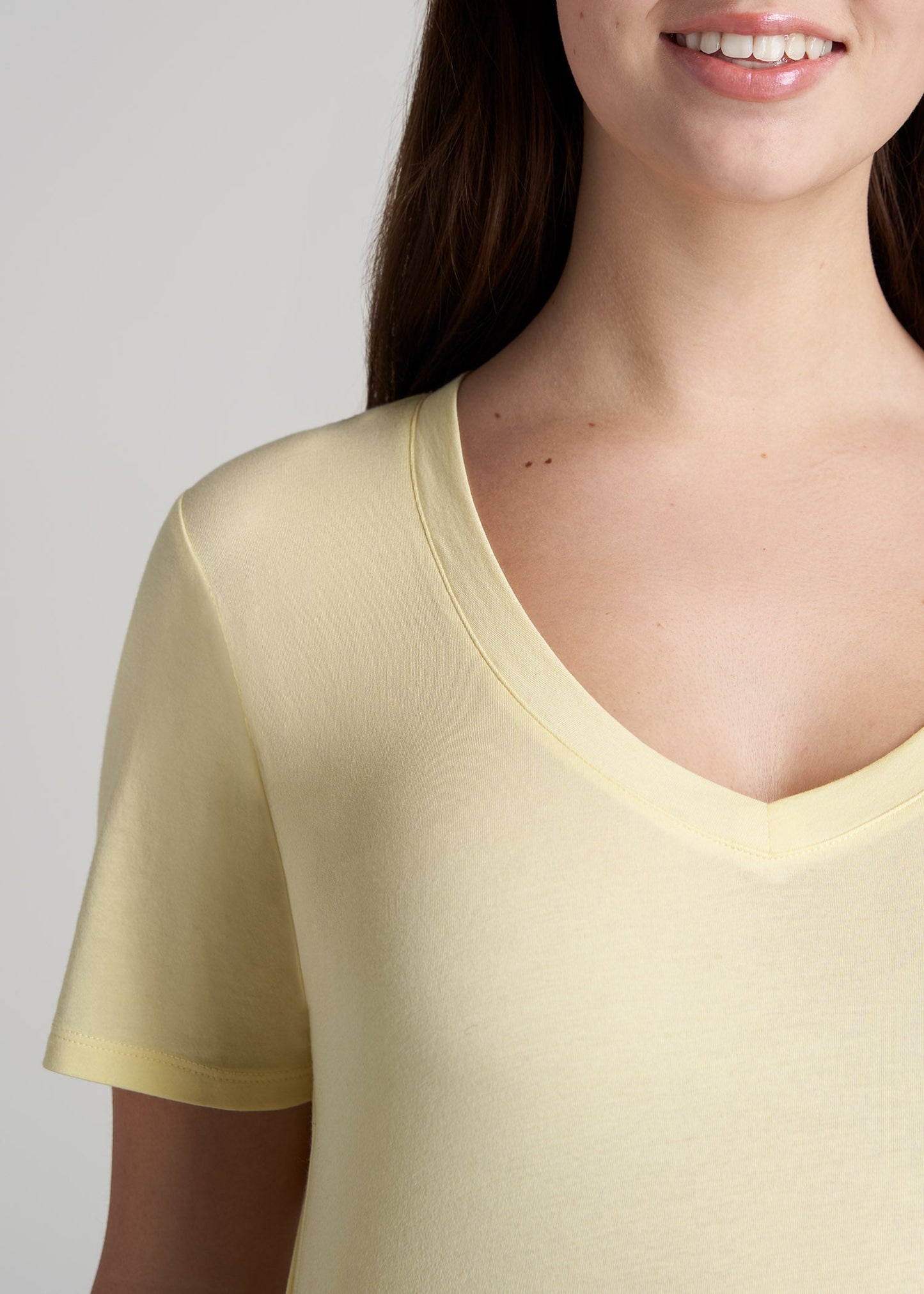       American-Tall-Women-ScoopVNeck-Tee-ButterYellow-detail