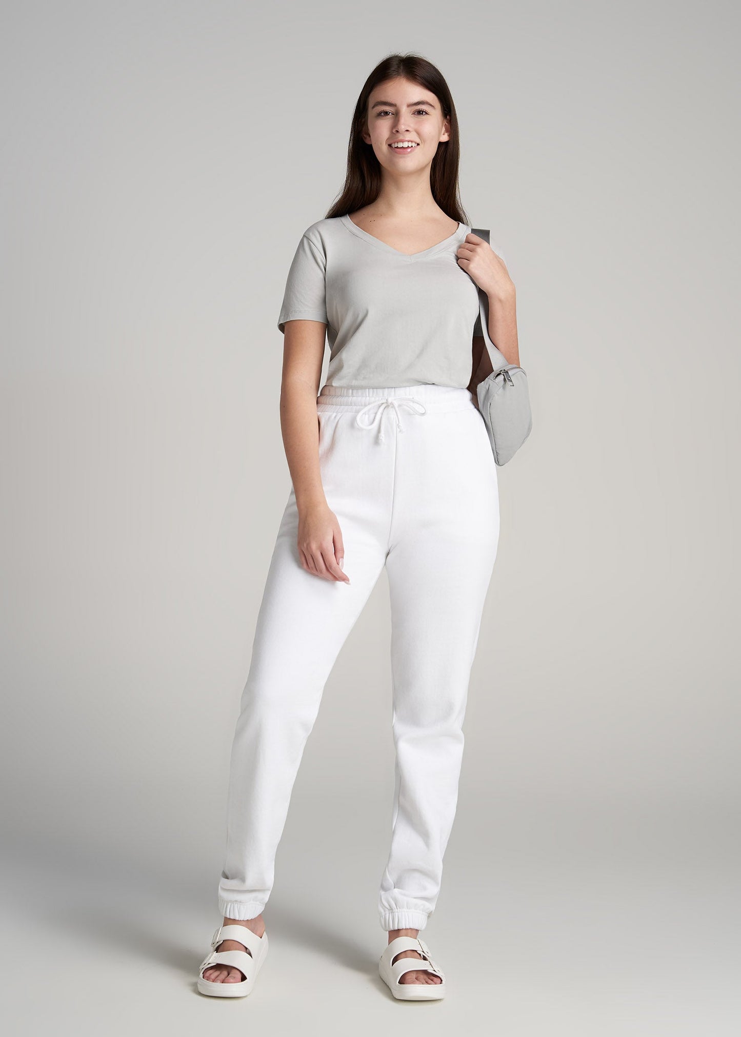 American-Tall-Women-ScoopVNeck-Tee-Silver-full