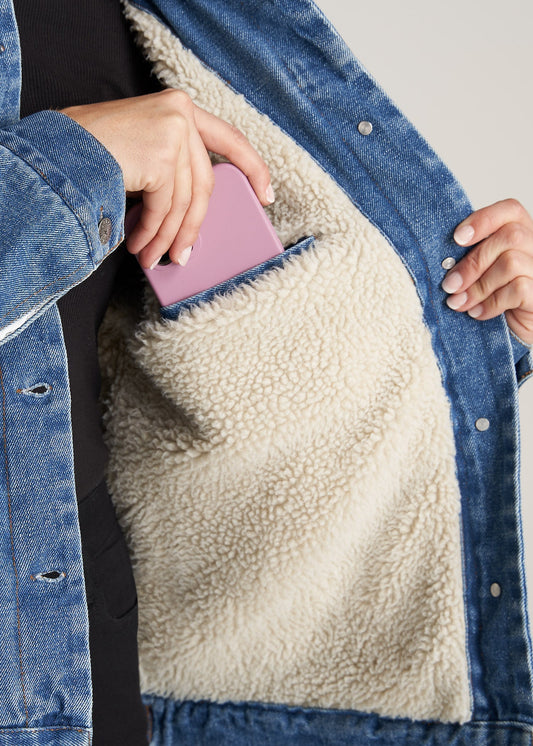     American-Tall-Women-Sherpa-DenimJacket-StonewashBlue-detail