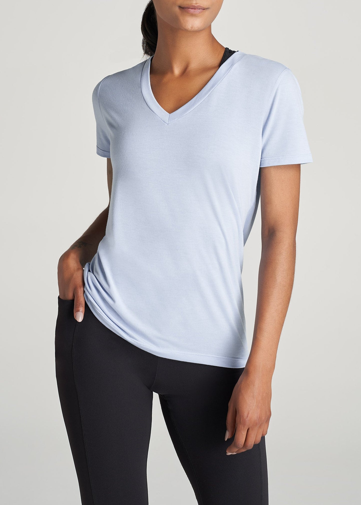 American-Tall-Women-ShortSleeve-VNeck-AthleticTee-CloudBlue-front