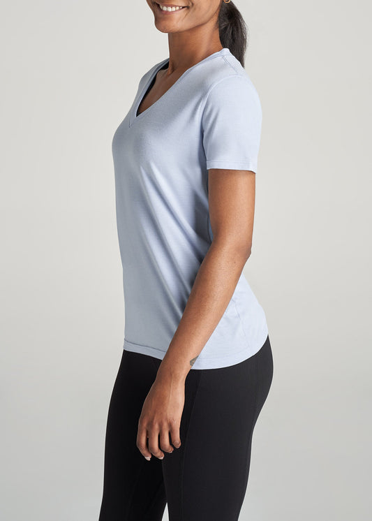 American-Tall-Women-ShortSleeve-VNeck-AthleticTee-CloudBlue-side