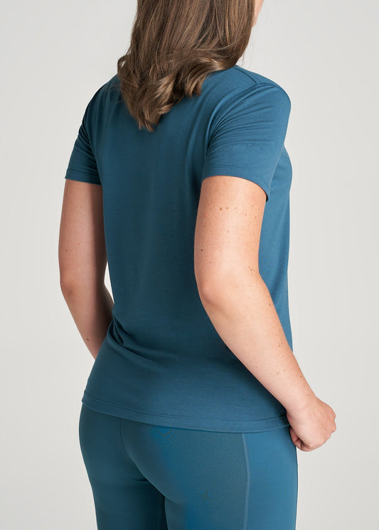 American-Tall-Women-ShortSleeve-VNeck-AthleticTee-DeepWater-back