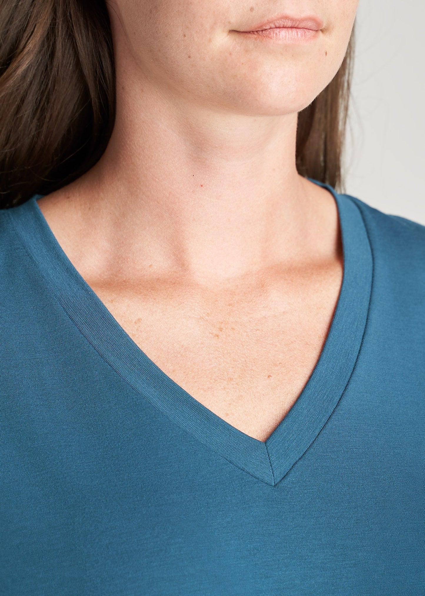 American-Tall-Women-ShortSleeve-VNeck-AthleticTee-DeepWater-detail