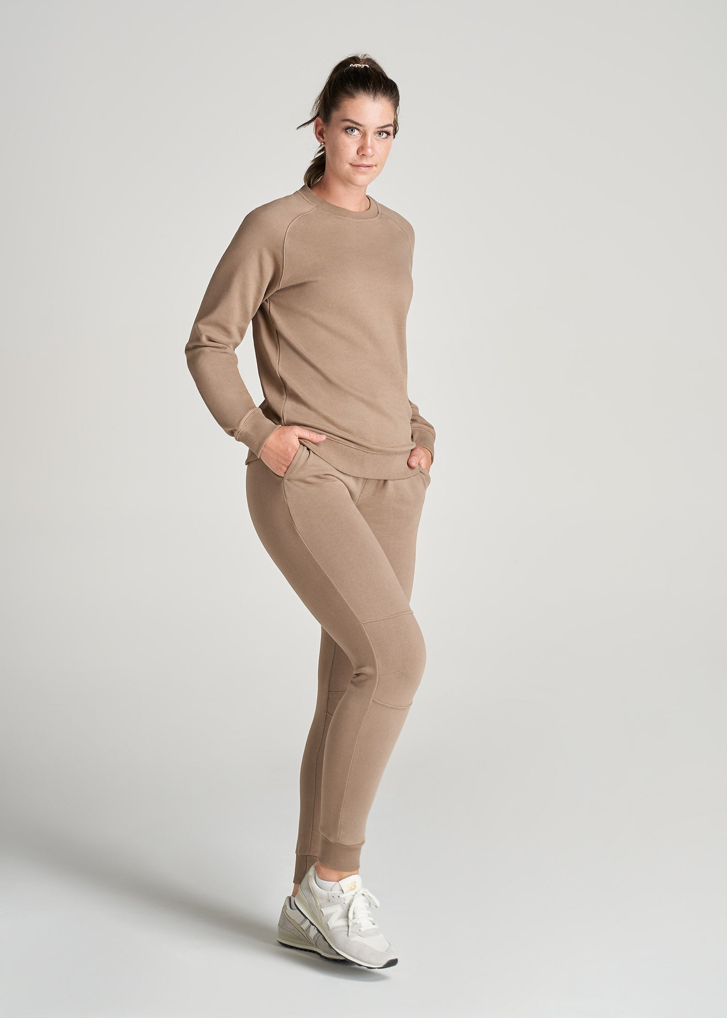 American-Tall-Women-Tall-FrenchTerry-Jogger-Latte-full