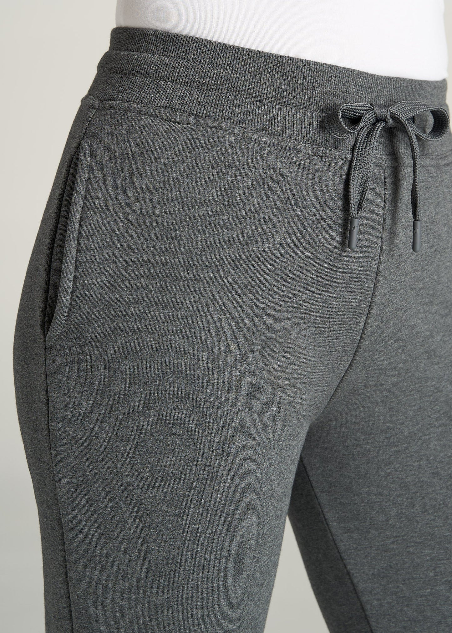    American-Tall-Women-WKND-Fleece-OpenBottom-Sweatpants-CharcoalMix-detail