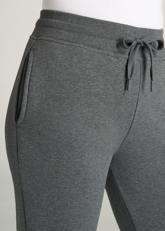    American-Tall-Women-WKND-Fleece-OpenBottom-Sweatpants-CharcoalMix-detail