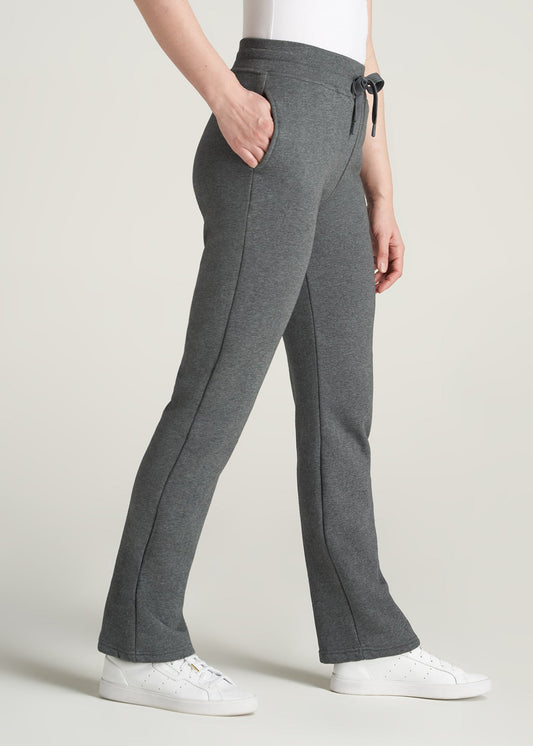    American-Tall-Women-WKND-Fleece-OpenBottom-Sweatpants-CharcoalMix-side