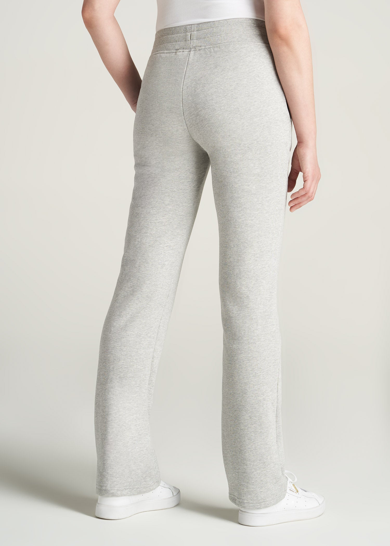    American-Tall-Women-WKND-Fleece-OpenBottom-Sweatpants-GreyMix-back