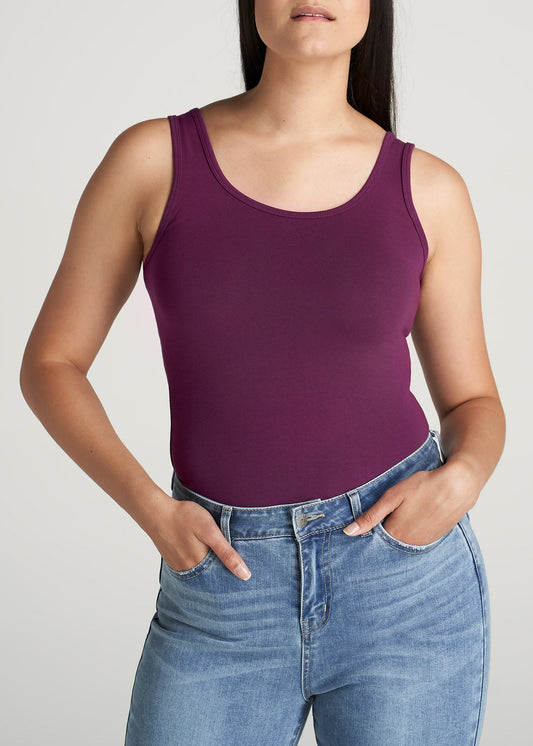 American-Tall-Women-Womens-JerseyTank-Plum-front