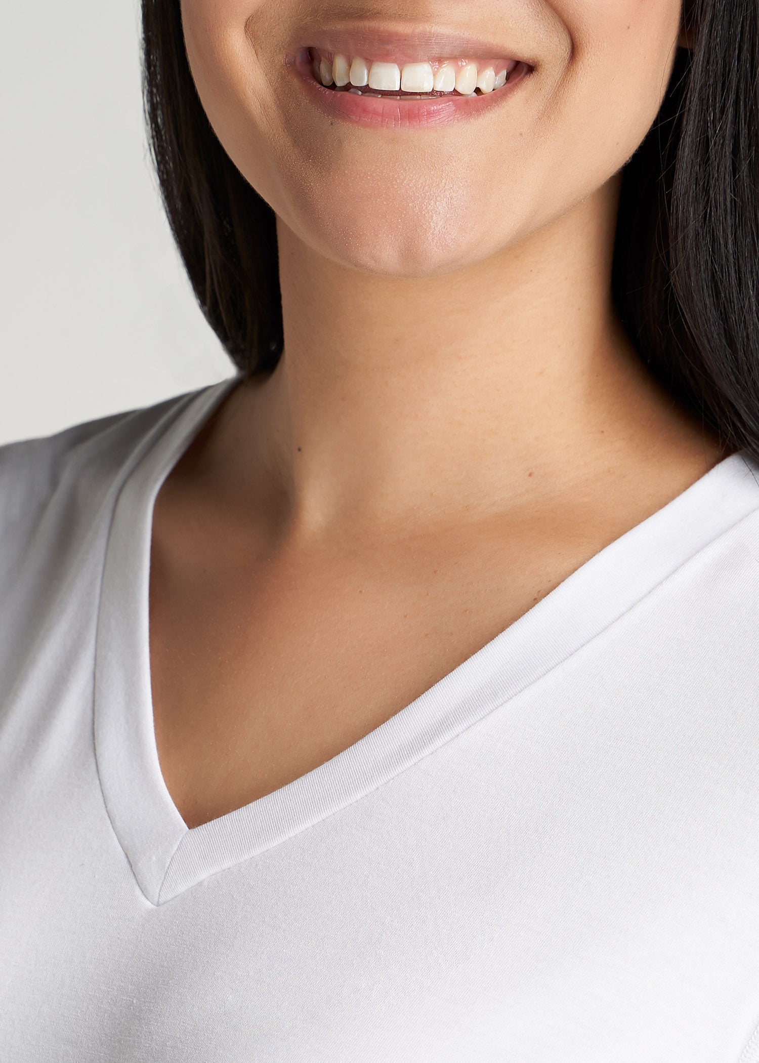 American-Tall-Women-Womens-ShortSleeve-VNeck-AthleticTee-White-detail