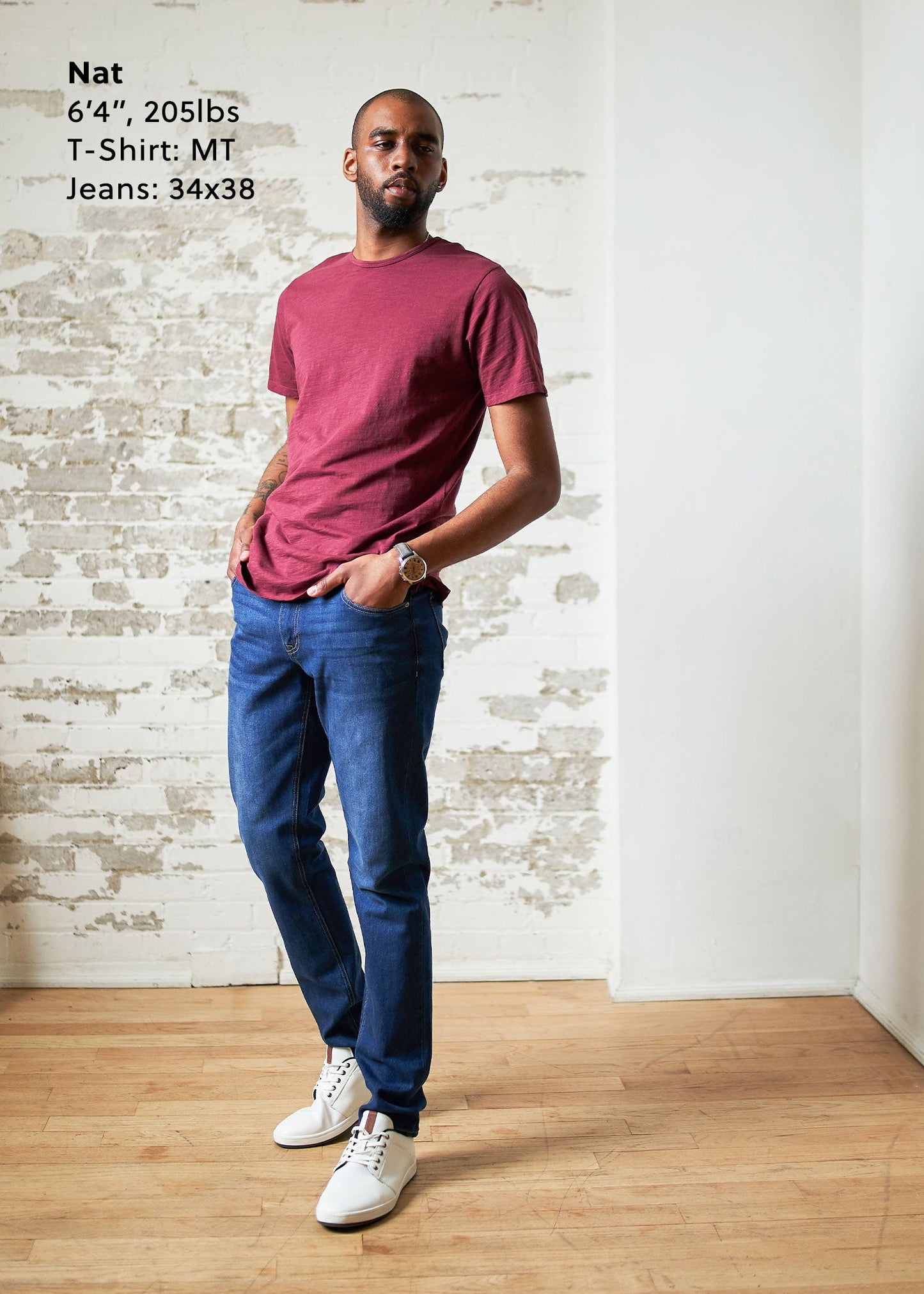 American-tall-mens-slub-tee-garnetred-lifestyle