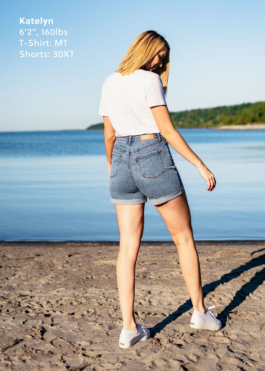 American-tall-womens-denim-shorts-lightblue-lifestyle