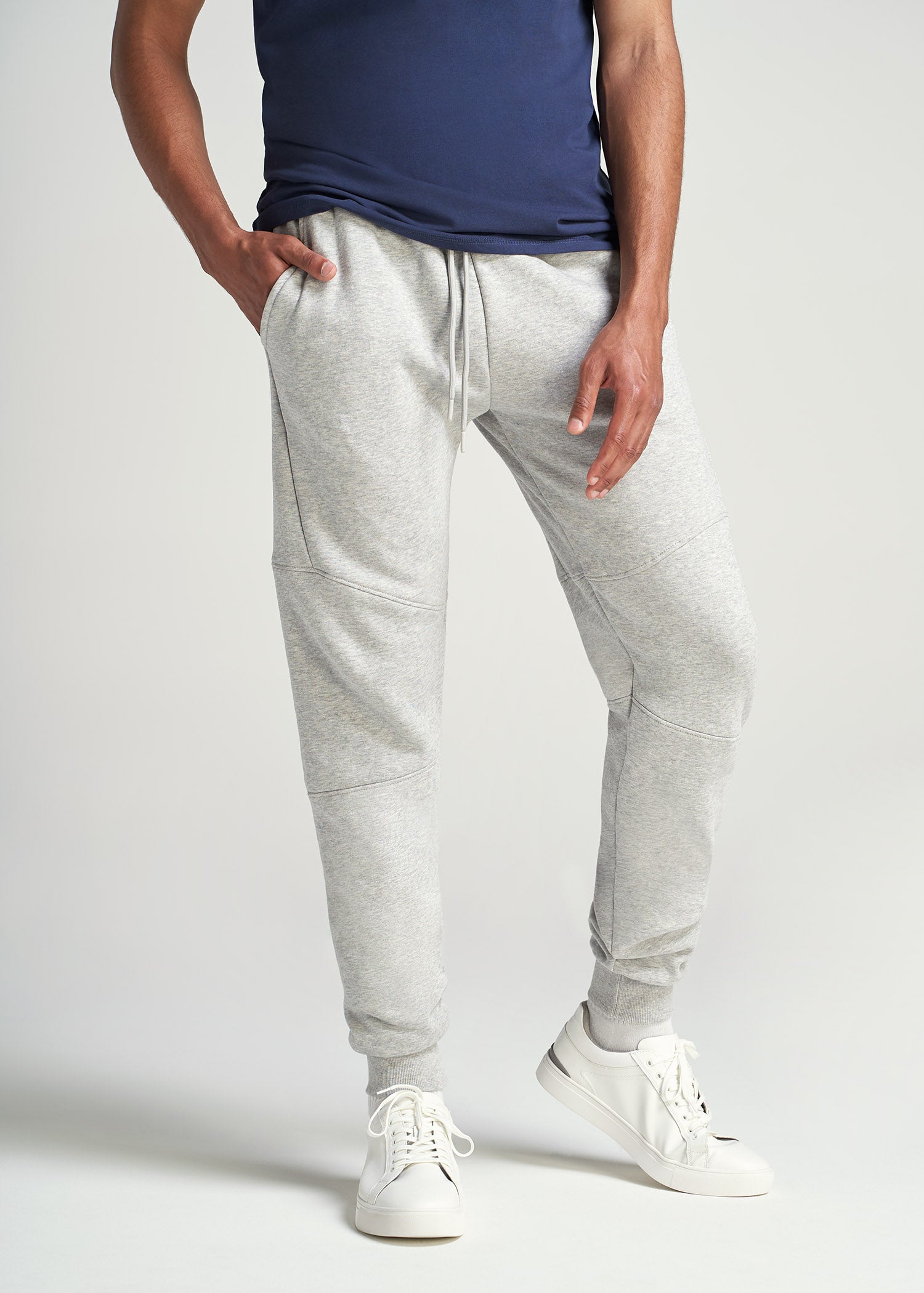 American_Tall_Men_80-20_Fleece_Jogger_GreyMix-Front
