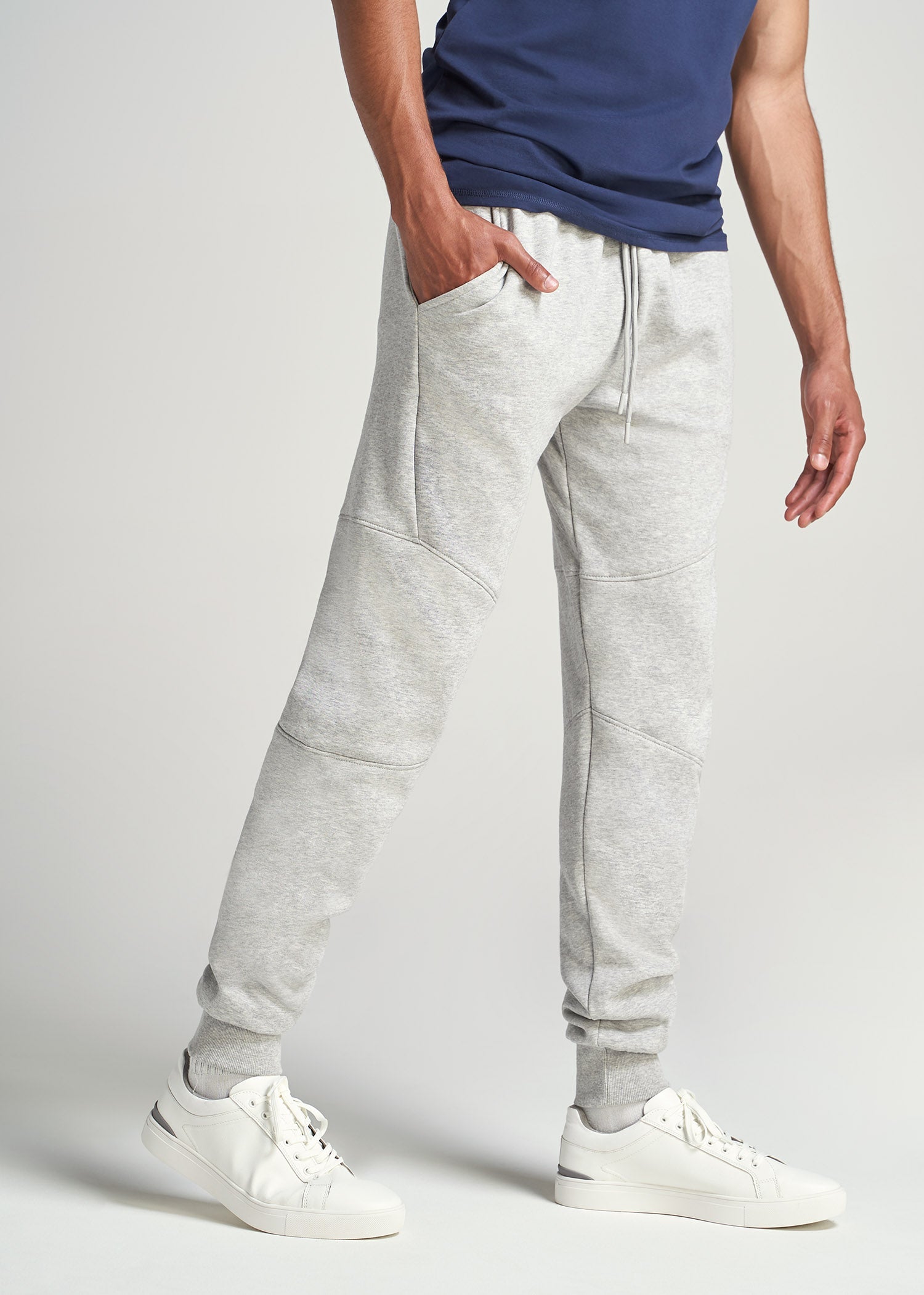 American_Tall_Men_80-20_Fleece_Jogger_GreyMix-Side