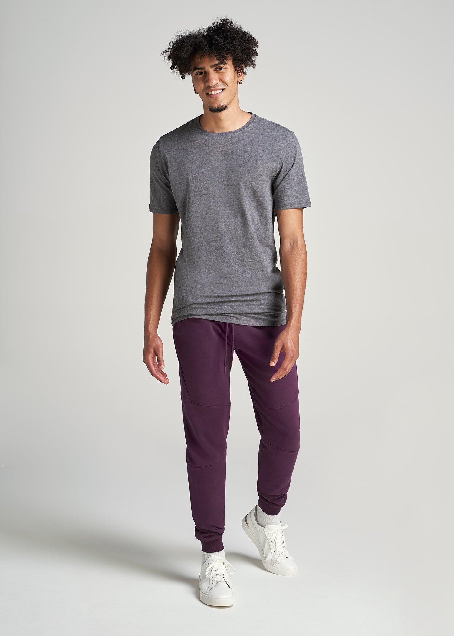American_Tall_Men_80-20_Fleece_Jogger_Maroon-Full