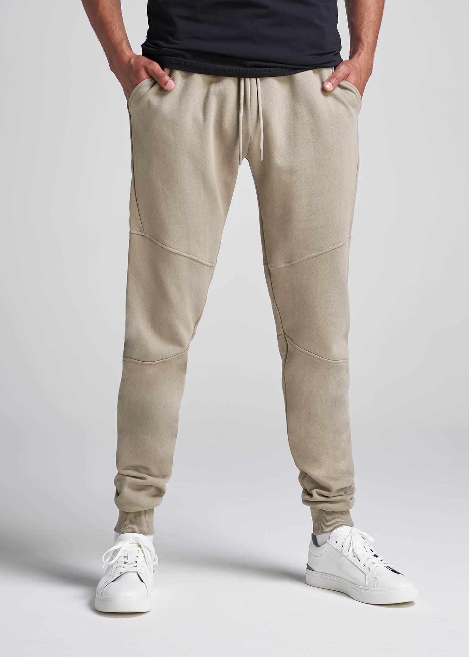American_Tall_Men_80-20_Fleece_Joggers_Khaki-Front