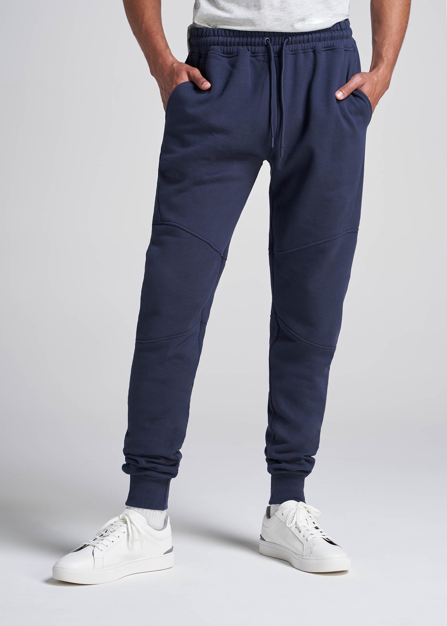 American_Tall_Men_80-20_Fleece_Joggers_Navy-Front
