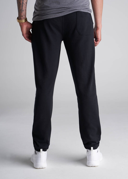 American_Tall_Men_8020_French_Terry_Sweatpants_Black-Back