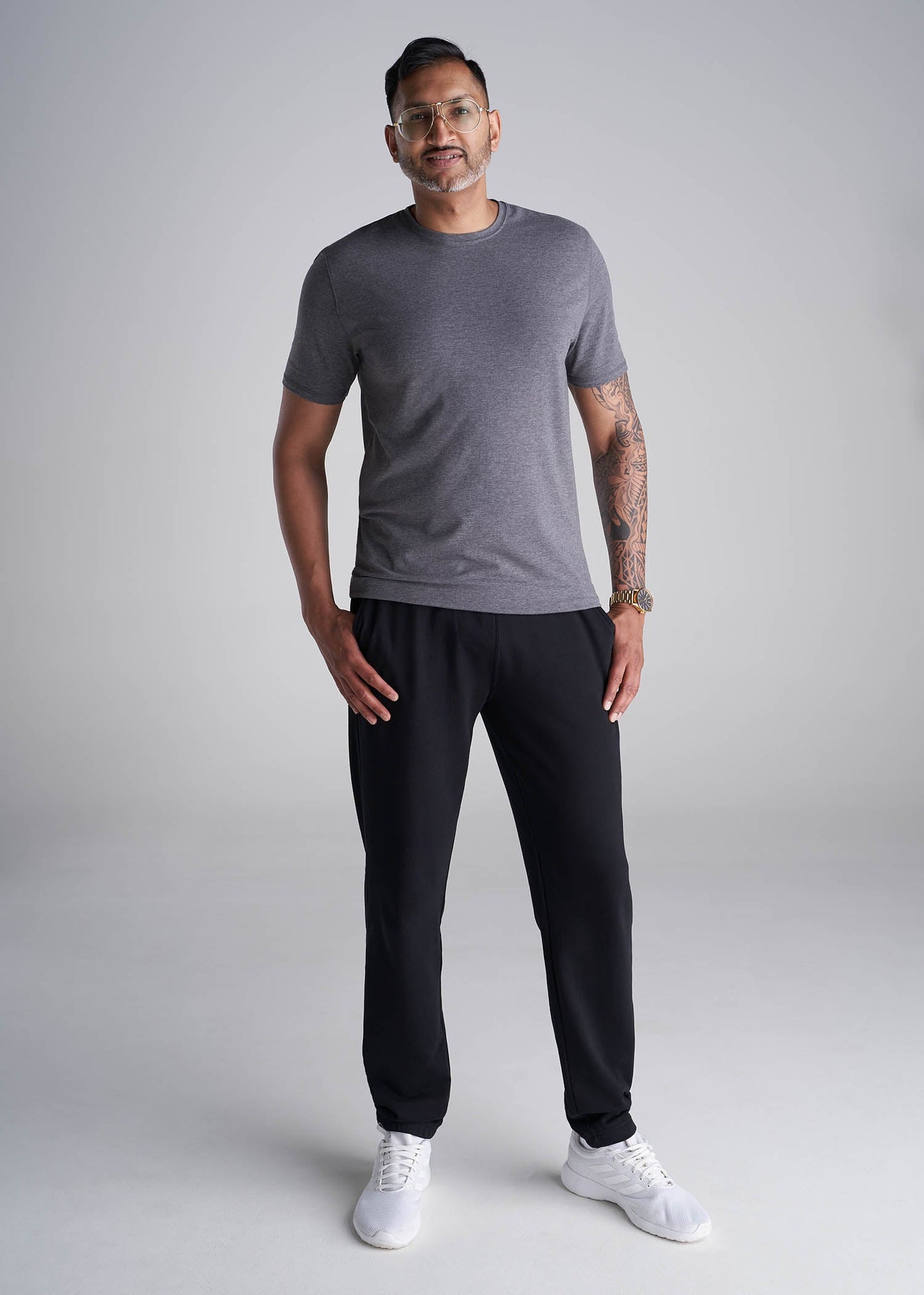 American_Tall_Men_8020_French_Terry_Sweatpants_Black-Full