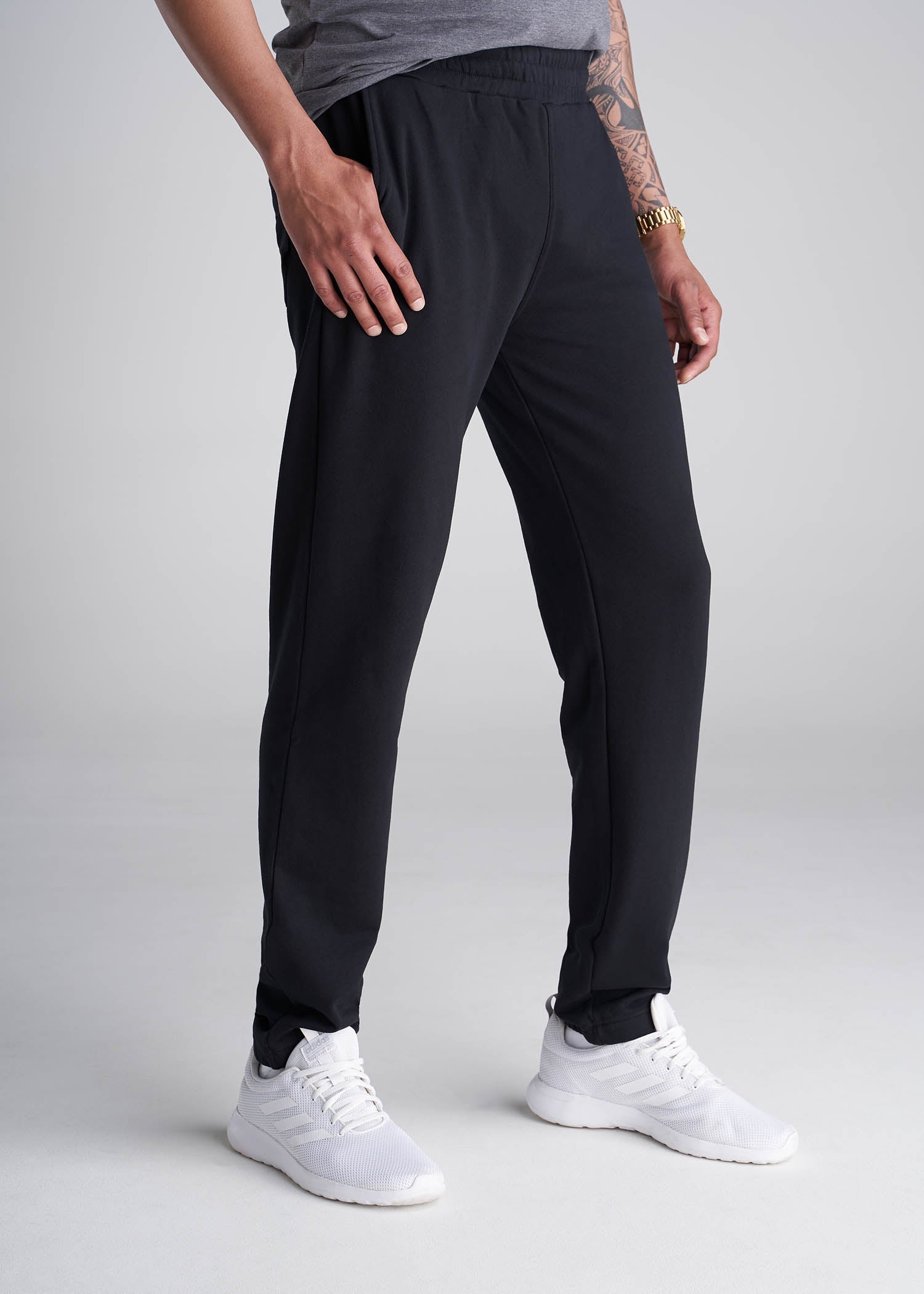 American_Tall_Men_8020_French_Terry_Sweatpants_Black-Side