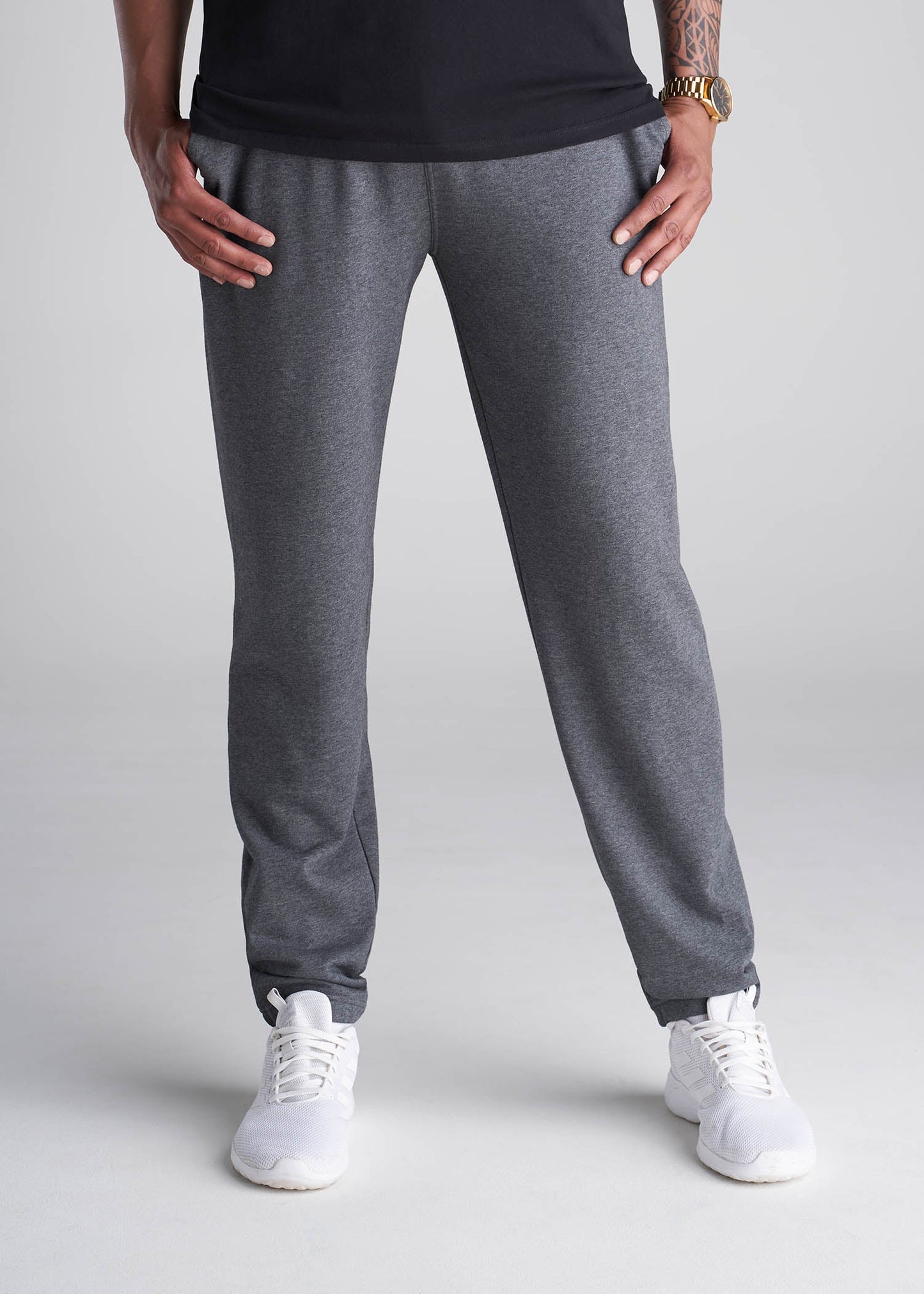 80-20 French Terry Men's Tall Sweatpants in Charcoal Mix