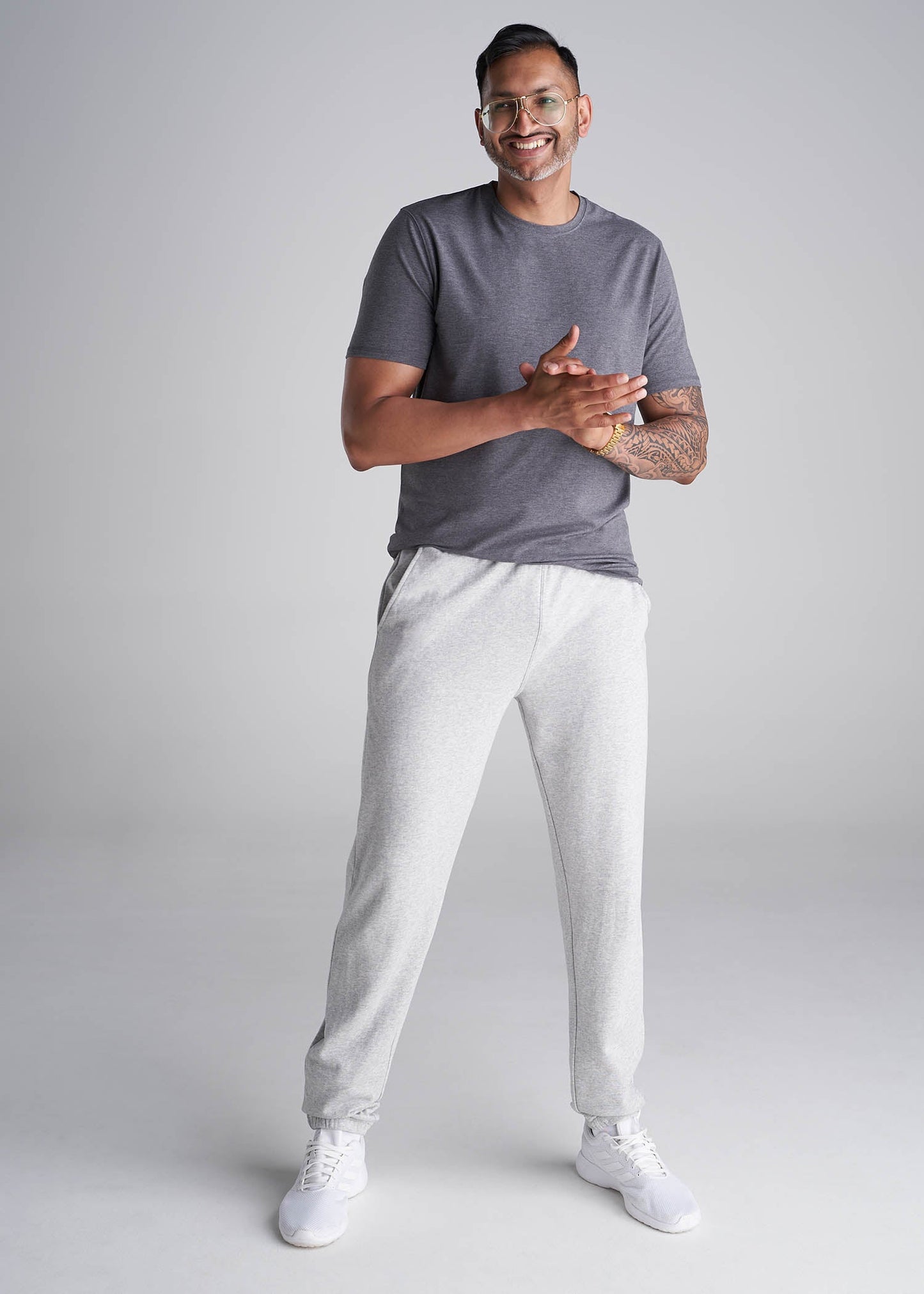 American_Tall_Men_8020_French_Terry_Sweatpants_GreyMix-Full