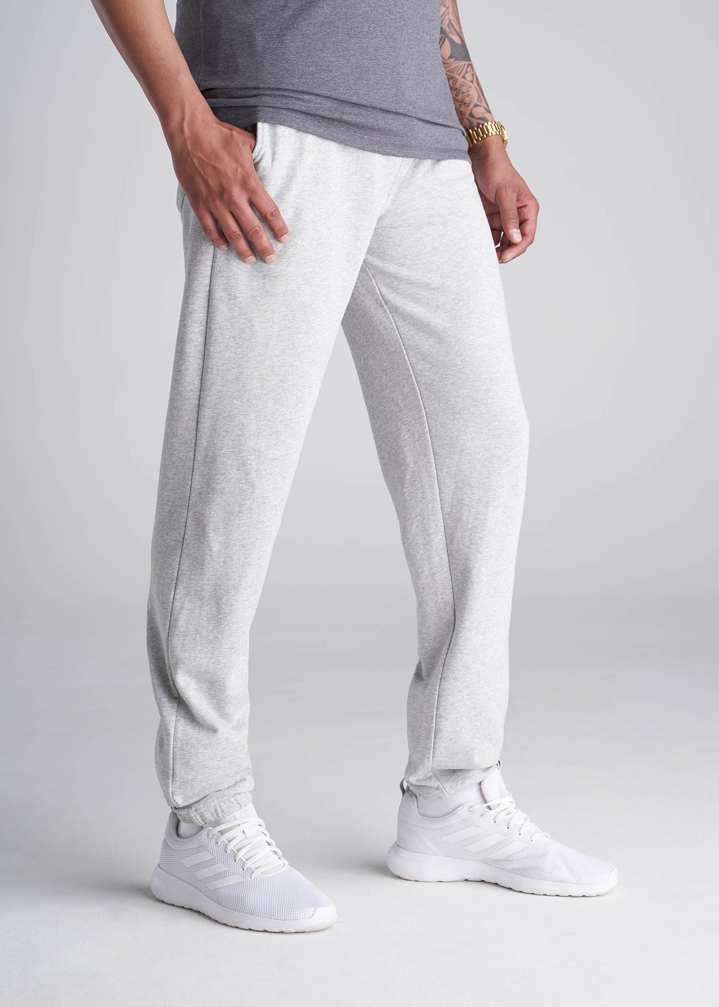 American_Tall_Men_8020_French_Terry_Sweatpants_GreyMix-Side