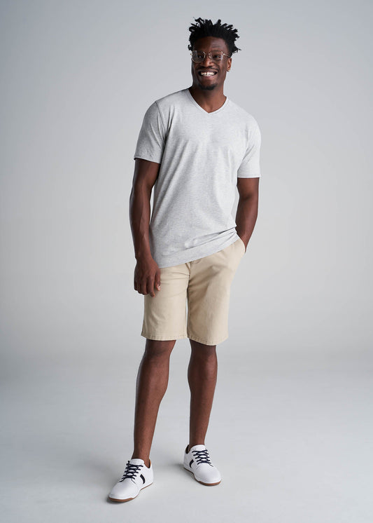 The Essential REGULAR-FIT V-Neck Men's Tall Tees in Grey Mix