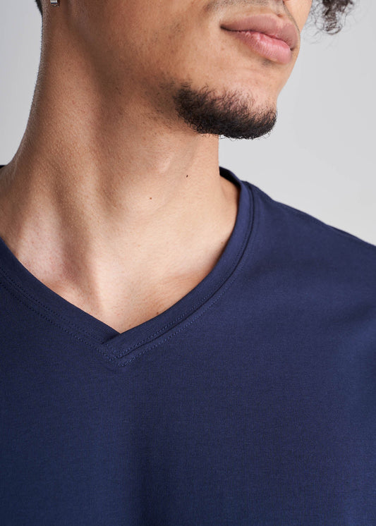 American_Tall_Men_Essentials_Regular_Fit_Vneck_Tee_Navy-Detail