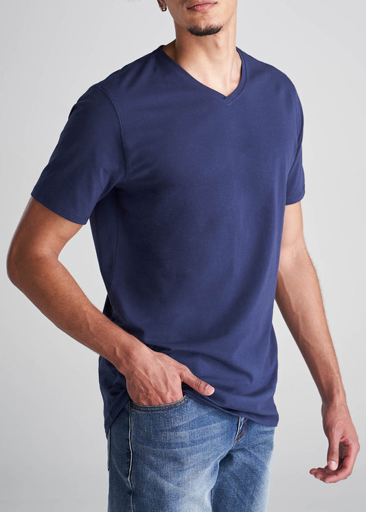 American_Tall_Men_Essentials_Regular_Fit_Vneck_Tee_Navy-front