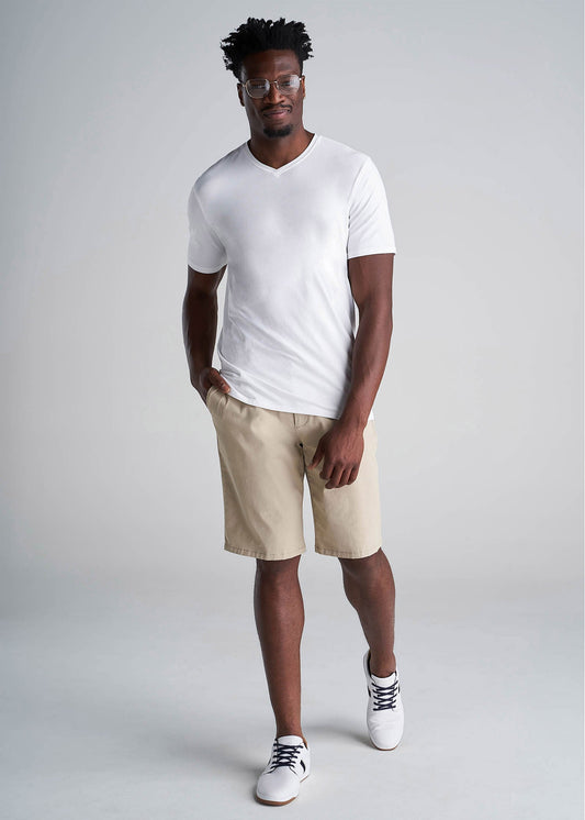 The Essential REGULAR-FIT V-Neck Men's Tall Tees in White