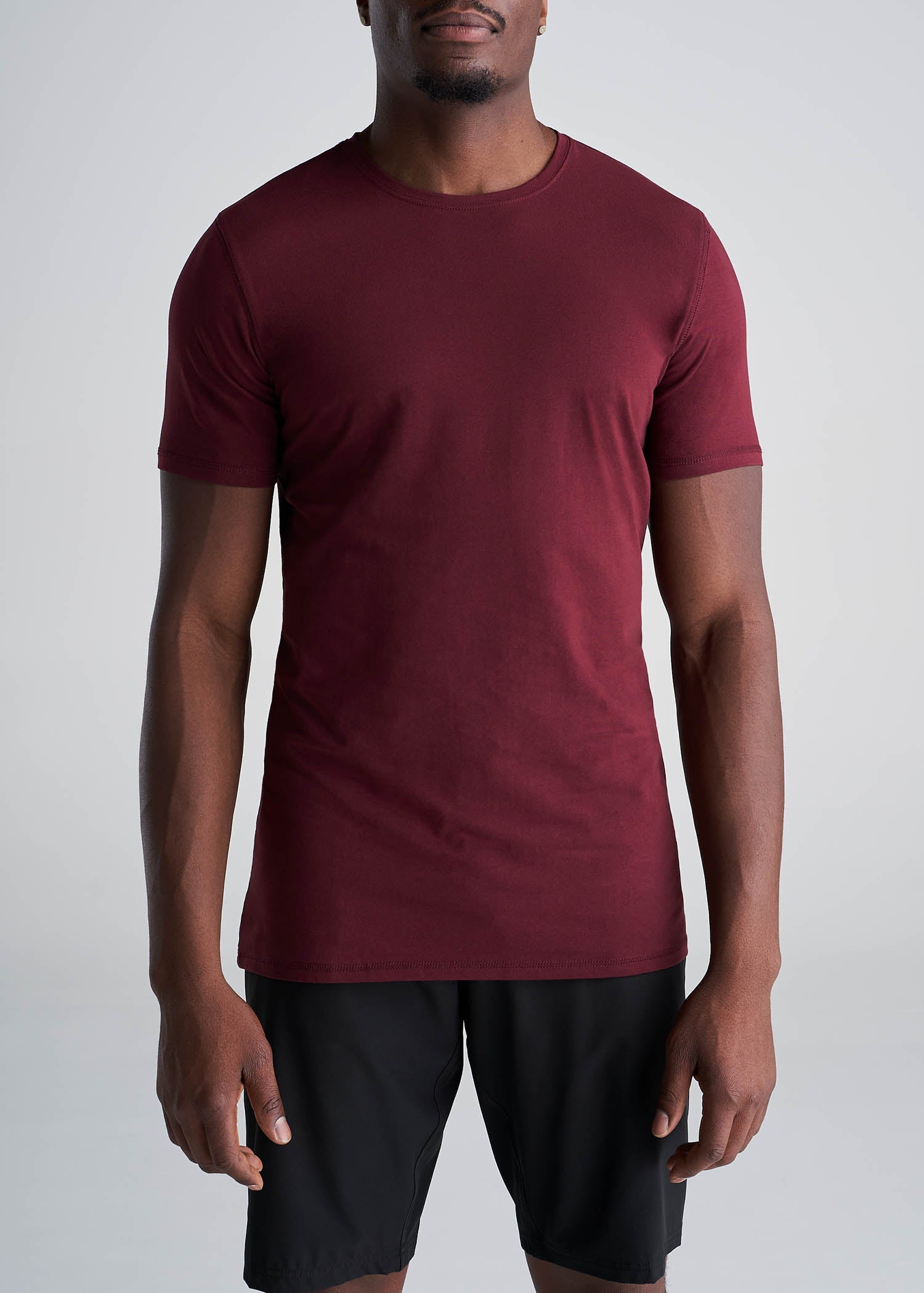 American_Tall_Men_Essentials_Slim_Fit_Crewneck_Tee_GarnetRed-Front