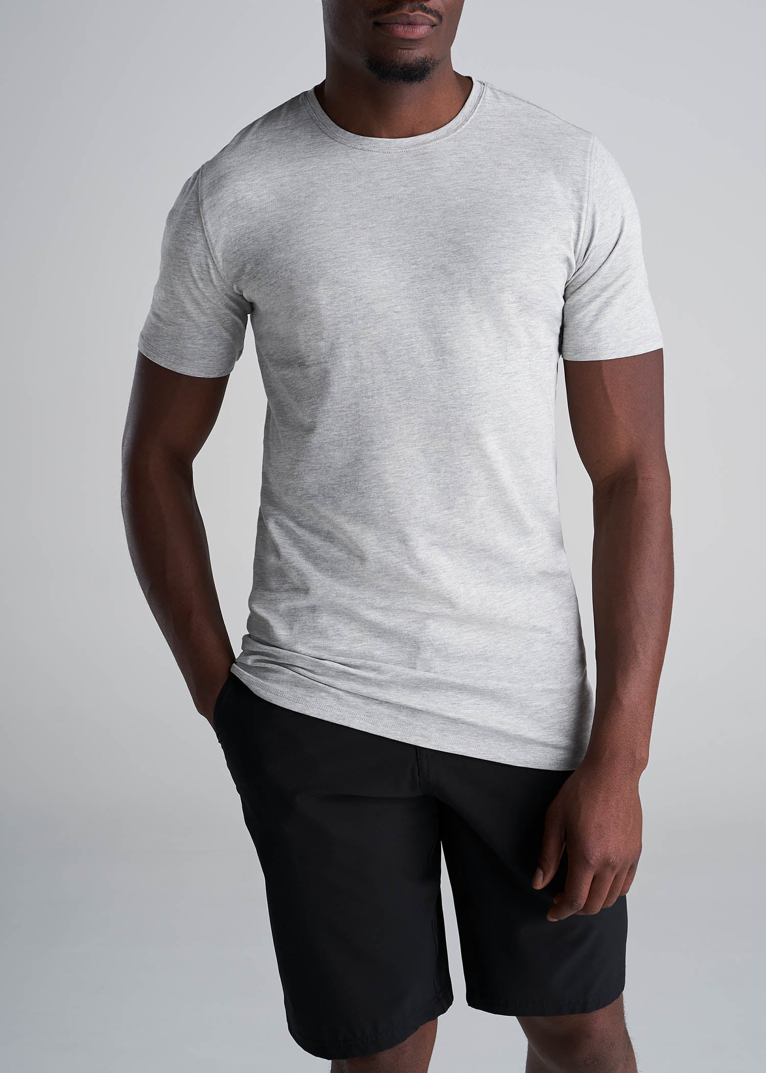 American_Tall_Men_Essentials_Slim_Fit_Crewneck_Tee_GreyMix-Front