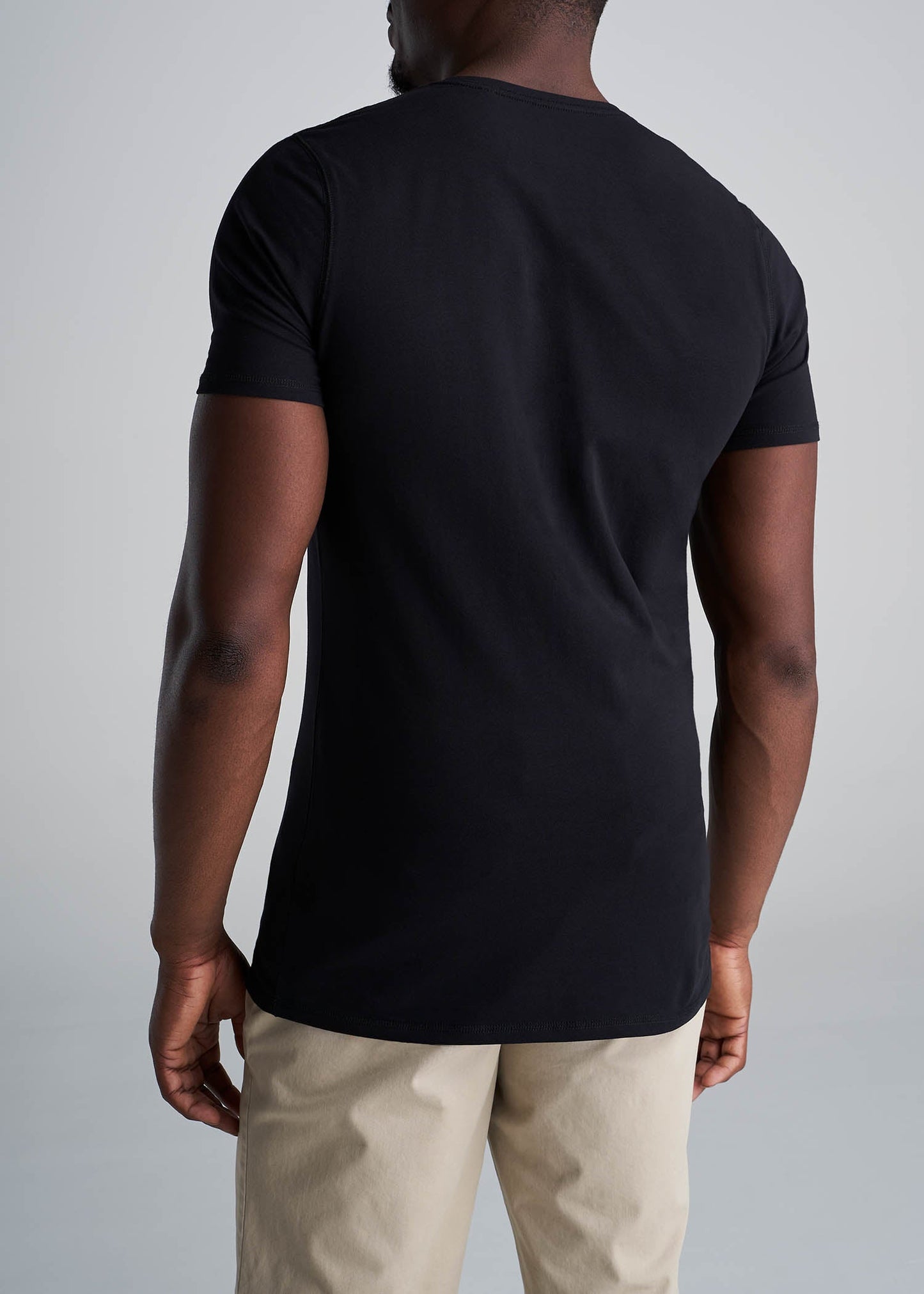 American_Tall_Men_Essentials_Slim_Fit_Vneck_Tee_Black-Back_1