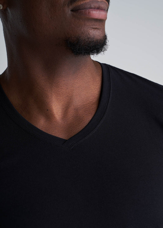 American_Tall_Men_Essentials_Slim_Fit_Vneck_Tee_Black-Detail