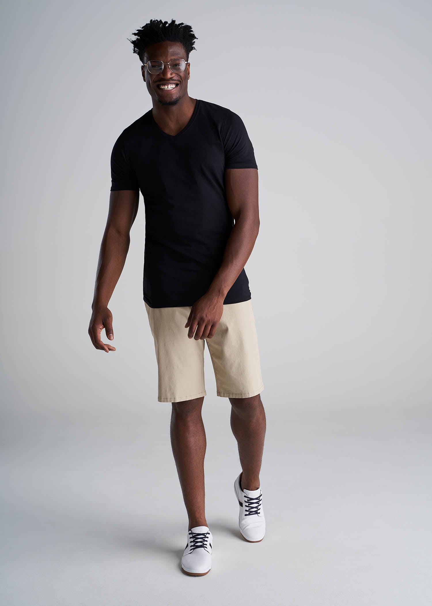 American_Tall_Men_Essentials_Slim_Fit_Vneck_Tee_Black-Full