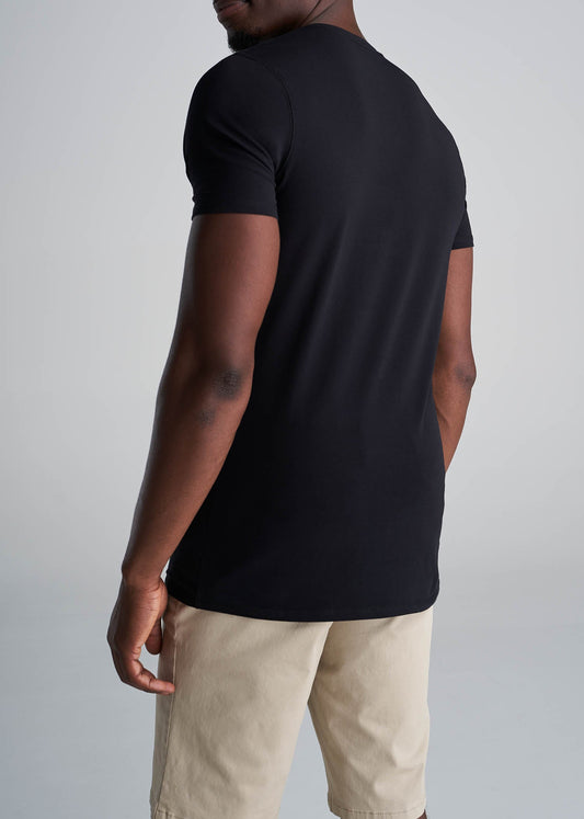 American_Tall_Men_Essentials_Slim_Fit_Vneck_Tee_Black-Side
