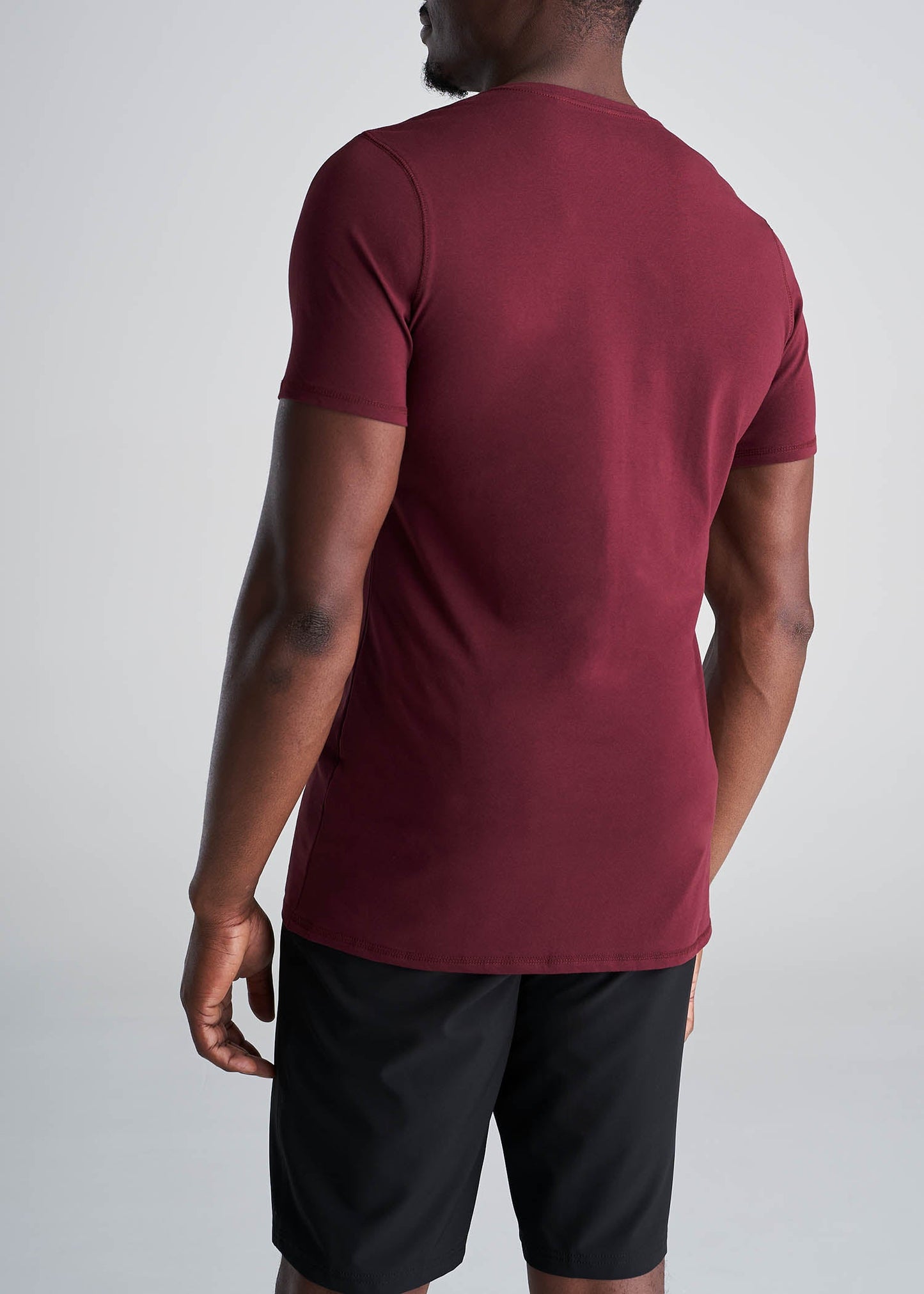 American_Tall_Men_Essentials_Slim_Fit_Vneck_Tee_GarnetRed-Back.