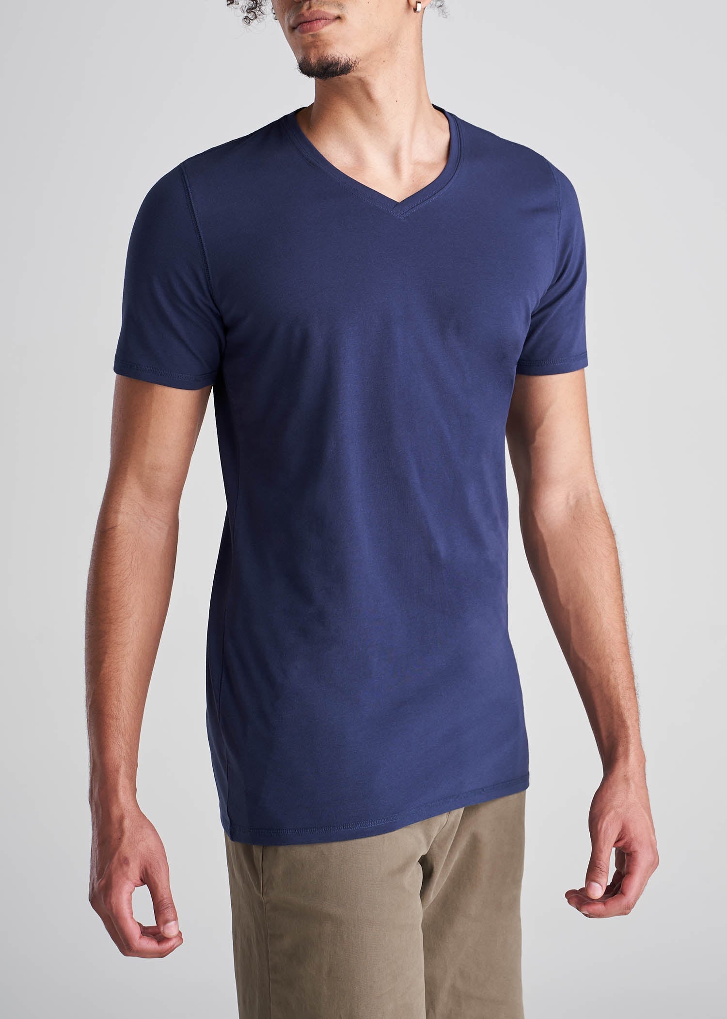 American_Tall_Men_Essentials_Slim_Fit_Vneck_Tee_Navy-Side