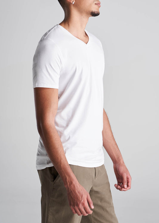 American_Tall_Men_Essentials_Slim_Fit_Vneck_Tee_White-Side