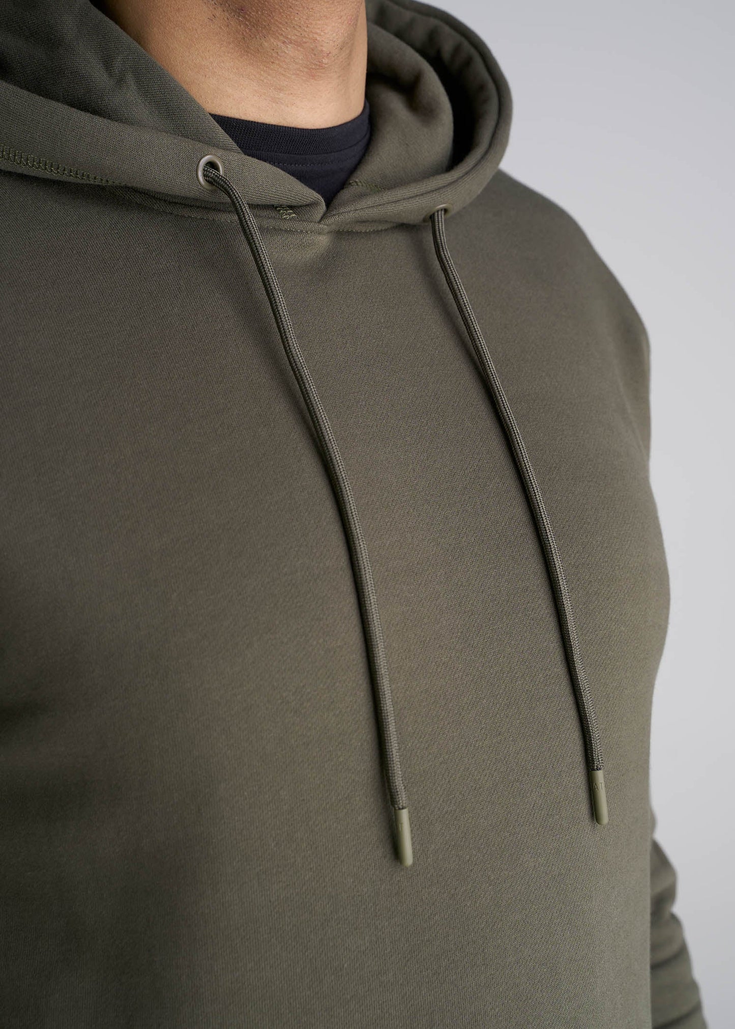 American_Tall_Men_Fleece_Pullover_Tall_Hoodie_CamoGreen-Detail
